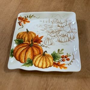 Fall holiday square serving platter